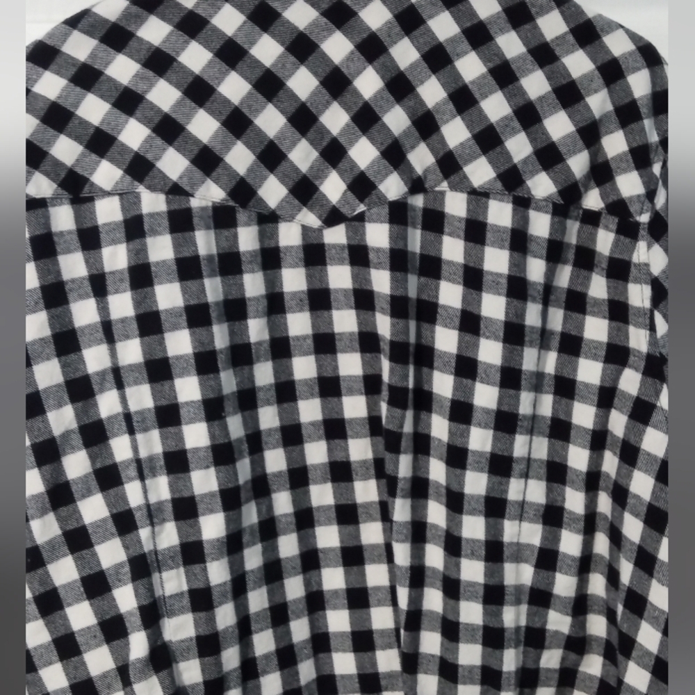 Bit & Bridle Black and White Checkered Blouse - Picture 4 of 7